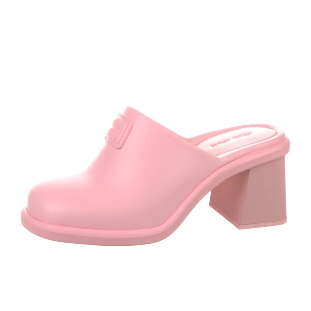 Authentic MIU MIU pink rubber clogs - pristine condition